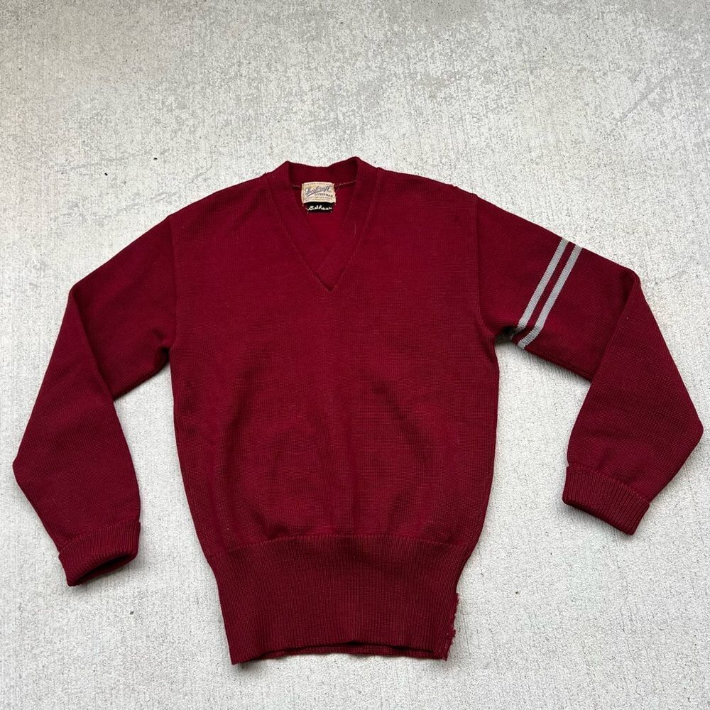 Vintage 1960s Wool Letterman Sweater Men's S